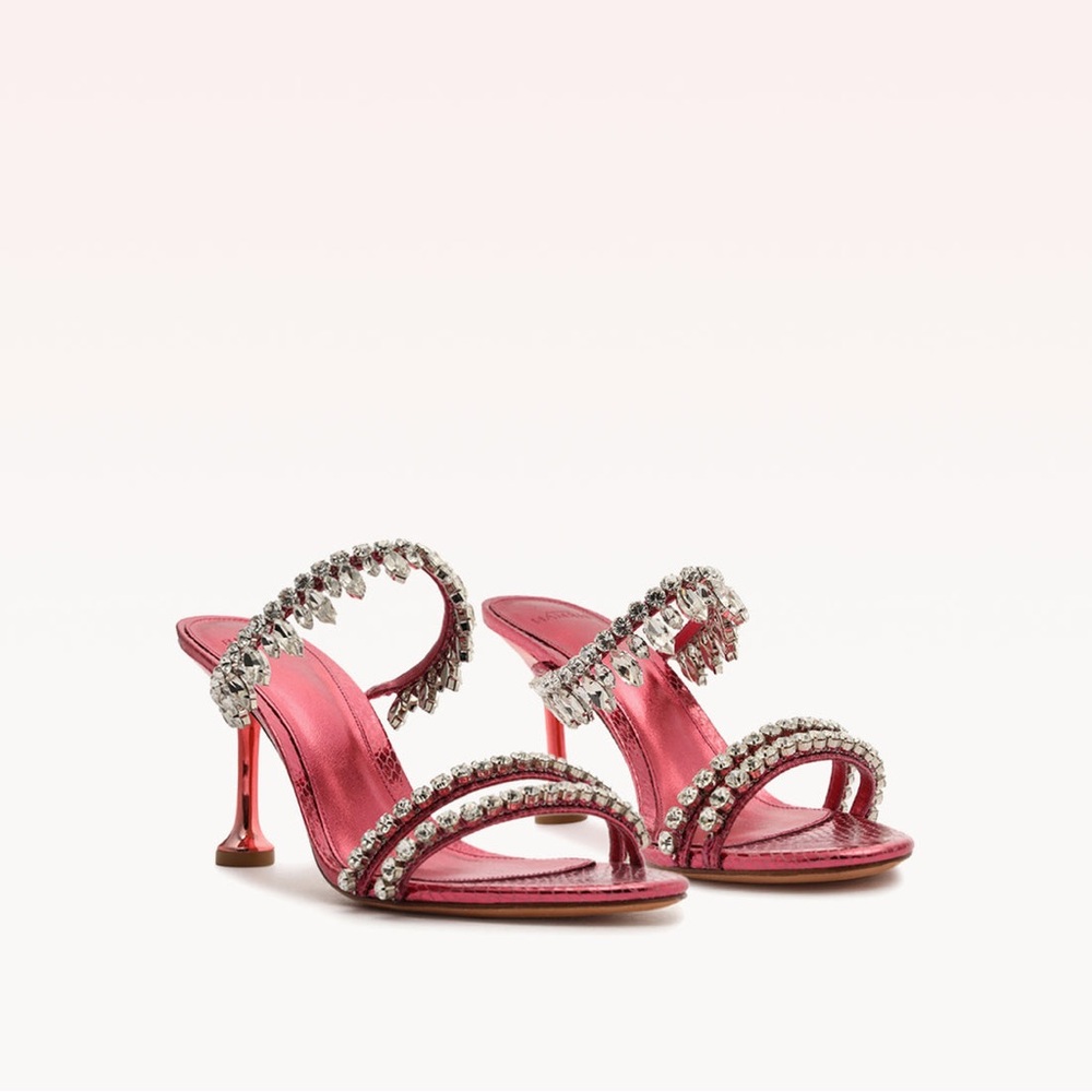 Alexandre Birman Pink Embellished Sandals